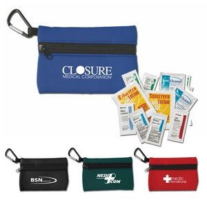 Beach First Aid Kit in Neoprene Pouch with Carabiner