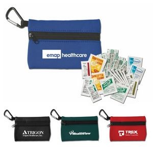 Golf First Aid Kit in Neoprene Pouch with Carabiner
