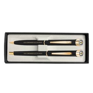 Tactical Collection - Garland® USA Made Metal Pen & Pencil Sets | Textured Finish | Gold Accents