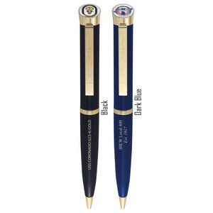 Executive Colour Pen - Garland® USA Made Executive Pen | High Gloss Metal Pen | Gold Accents