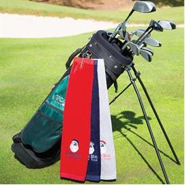 Premium Velour Golf Towel - Trifolded (Color Imprinted - Specialty Printed)