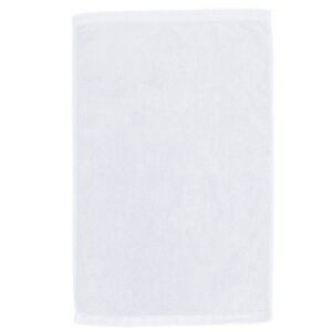 Premium Velour Hand & Sport Towel (White Towel, Embroidered)