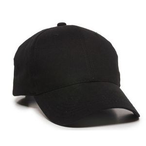 Structured Brushed Twill Cap w/Solid Back & Hook & Loop Tape