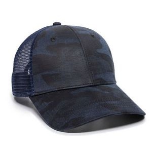 Etched Camo Weathered Meshback Cap