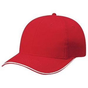 Brushed Cotton Drill Cap w/Contrast Edge