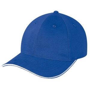 Heavyweight Brushed Cotton Drill Cap w/Contrast Edge