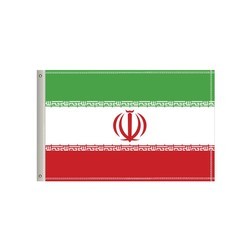 72"W x 36"H National Flag, Iran, Double-Sided