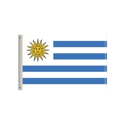 72"W x 36"H National Flag, Uruguay, Double-Sided