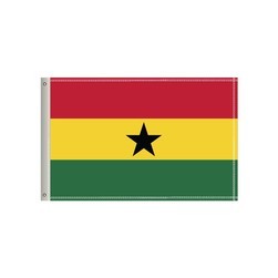 96"W x 60"H National Flag, Ghana, Double-Sided