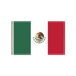 96"W x 60"H National Flag, Mexico, Double-Sided