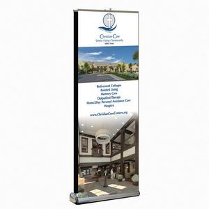 Double-Sided Premium Retractable Banner Stand Kit, Vinyl (33" x 80" )