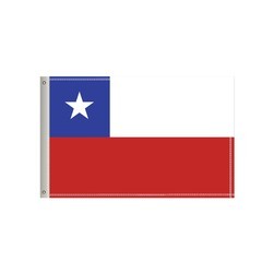 72"W x 36"H National Flag, Chile, Double-Sided