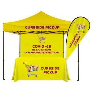 Curbside Pickup/ Take Away Service Tent Kit - Curbside Pickup Yellow