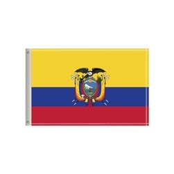 96"W x 60"H National Flag, Ecuador, Double-Sided