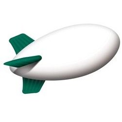 Helium Inflated Blimp, Red, 3 Color ( 16'L x 6'Dia )