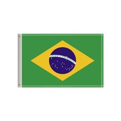 96"W x 60"H National Flag, Brazil, Double-Sided