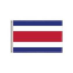 96"W x 60"H National Flag, Costa Rica, Single-Sided
