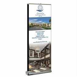 Double-Sided Premium Retractable Banner Stand Kit, Fabric (33" x 80")