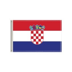 72"W x 36"H National Flag, Croatia, Double-Sided