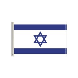 72"W x 36"H National Flag, Israel, Single-Sided