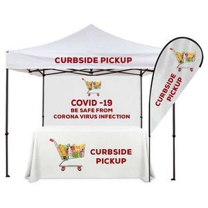 Curbside Pickup/ Take Away Service Tent Kit - Curbside Pickup White
