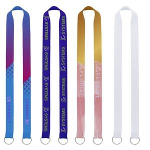Spectacle 1" Dual-Sided Sublimated Double Clip Lanyard