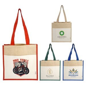 Miami Recycled Cotton Front Pocket Jute Tote