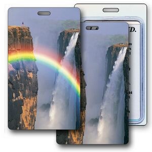3D Lenticular Waterfall & Rainbow Stock Image Luggage Tag (Imprinted)