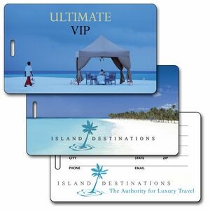 3D Lenticular Tropical Beach/ Ultimate Image Luggage Tag (Blank)