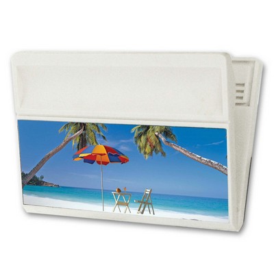 Large Magnetic Clip w/3D Lenticular Image of Tropical Beach (Blank)