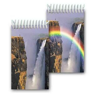 3D Lenticular Waterfall & Rainbow Mini Notebook Stock (Blank)