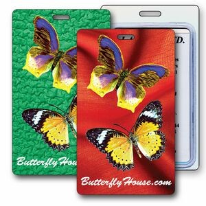 3D Lenticular Butterflies Stock Image Luggage Tag (Blank)