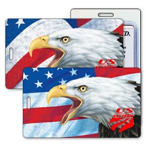 Luggage Tag w/3D Lenticular Image of American Patriotism (Blank)