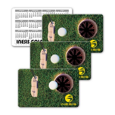 Wallet Size Calendar Card w/Lenticular Golf Animation Effect (Imprinted)