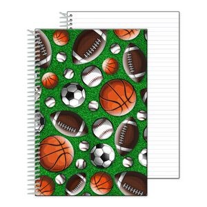 Stock Notebook w/Sports 3D Lenticular Depth Effect (6.5"x9.375") (Blank)