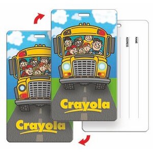 Luggage Tag w/3D Lenticular School Bus Back to School Image - Stock (Blank)