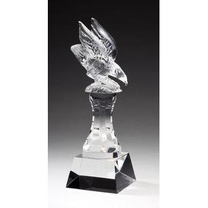 Soaring High Optic Crystal Eagle Tower Award - 10 1/2'' h