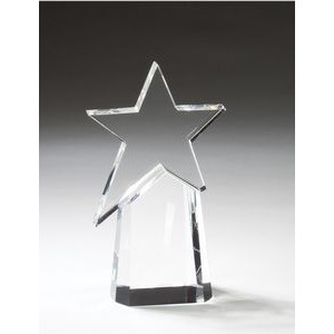 Optic Crystal Star Award - 7 1/2'' h