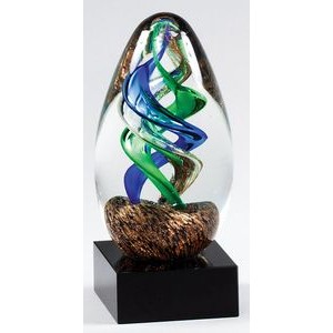 Spring Rainfall Inspired Art Glass Award - 6 1/2'' H