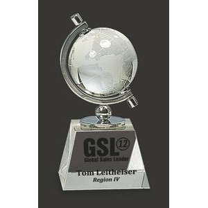 Global-CB Optical Crystal Globe Award - 6'' H