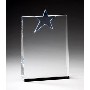 Blue Twinkle Optic Crystal Star Award - 8'' h