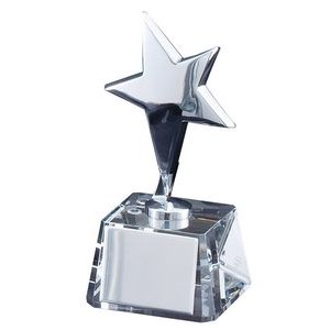 Open Star Metal & Crystal Award - 7'' h
