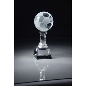 Shut Out Crystal Soccer Ball Trophy - 10'' h
