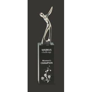 Outstanding Golfer Crystal Golf Award L - 9 1/2'' H