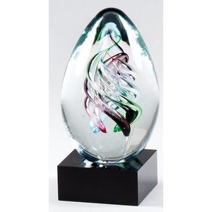 New Life Eggshell Inspired Art Glass Award - 6'' H
