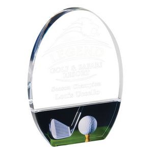 Golf Legends Club and tee Acrylic Award - 8'' h