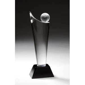 Optic Crystal Golf Tower Award - 10 3/4'' h