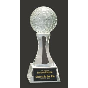 Golf Podium-CB Crystal Golf Ball Award M - 6'' H