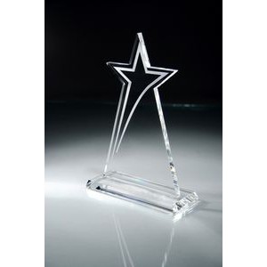 Twinkling Lights Optic Crystal Star Tower Award - 10 1/4'' h