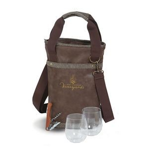 Omega Single Insulated Wine Bottle Bag Espresso